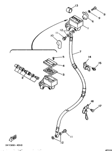 DT125LC Главный тормозной цилиндр