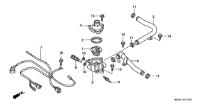 GL1500C Water pipe / thermostat