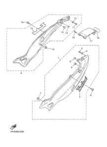 YZF600R Couvercle lateral
