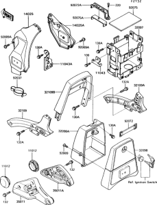 VN750 Короб для АКБ