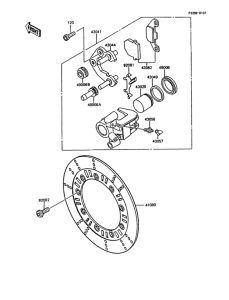 KMX200 Передний тормоз