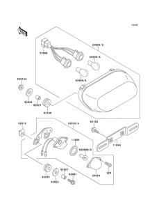 ZX1100 Taillight unit ass`y
