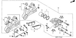 CBF500 (ABS) Задний суппорт