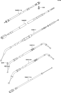 VN800 Тросы управления