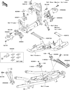 ZX1000 Рама ,крепежные детали