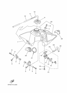 YZ85 Топливный бак