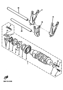 VMX12U Shift cam & fork