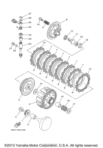 YZ125M1 Сцепление