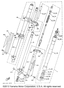 YZ80E1 Передняя вилка