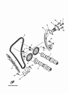YZF-R3A カムシヤフト & チエーン