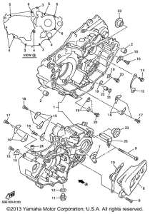 YZ400FL Картер двигателя