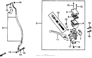 GL500 Gl500 front brake master + cylinder