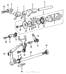 CB350 Вилка переключения передач
