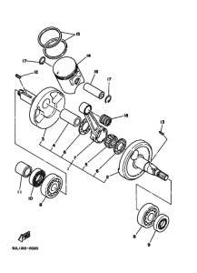 RT100 RT100H Коленчатый вал и Поршень
