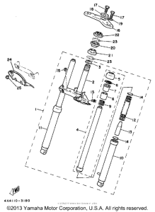 PW50N Передняя вилка