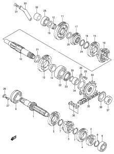DR-Z400 Трансмиссия