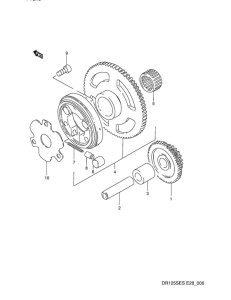 DR125 Муфта стартера