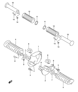 GZ125 Подножки