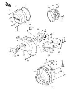 KZ1000 Крышки двигателя