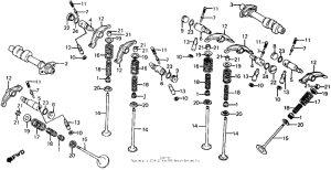VT750C Распределительный вал и клапана