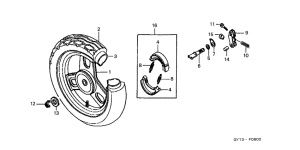 SA50 Rear wheel complete assy