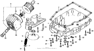 CB750 Oil filter + oil pan