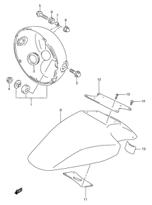 GSF1200S (ABS) Переднее крыло