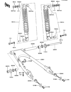 KZ440 Swing arm / shock absorbers