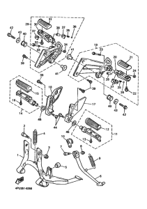 XJR1200 Support & repose pied