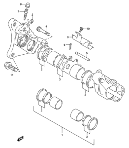 RG125 Передний суппорт