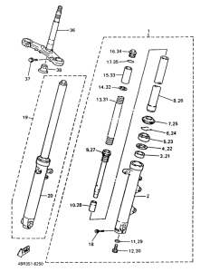 XJ600S Передняя вилка