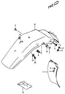DR350 Заднее крыло