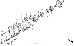 CR500R Water pump 85-89