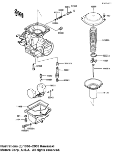 EX305 Детали карбюратора