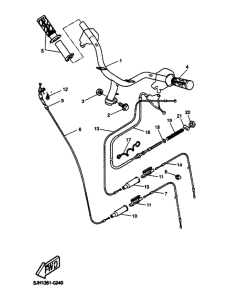 EW50 Steering handle. cable