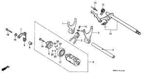 XRV650 Вилка переключения передач