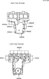 ZX600 Болты крепления картера