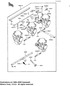 KZ1100 Carburetor assy