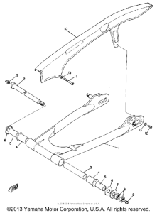 R3 Rear arm and chain case