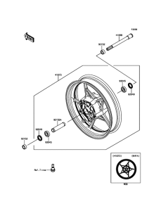EX650 Переднее колесо
