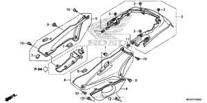 ST1300 (ABS) Side cover + rear cowl