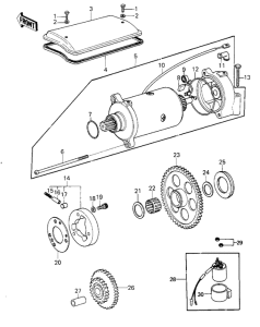 KZ1000 Starter motor / starter clutch