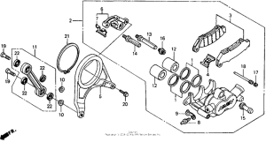 RVF750 Задний суппорт