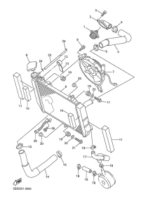 YZF-R6 Radiator. hose