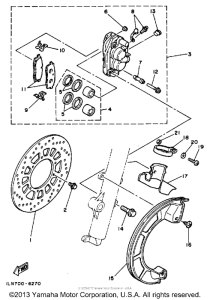 TT350T Front brake-caliper