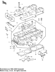 KZ1000 Cylinder head / cover