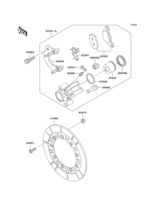 KL250 Передний тормоз