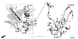 VT1300CX (ABS) Front brake master cylinder (3)