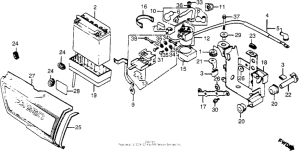 CB650 Right side cover + battery