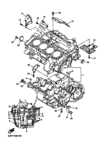 FJR1300 Картер двигателя